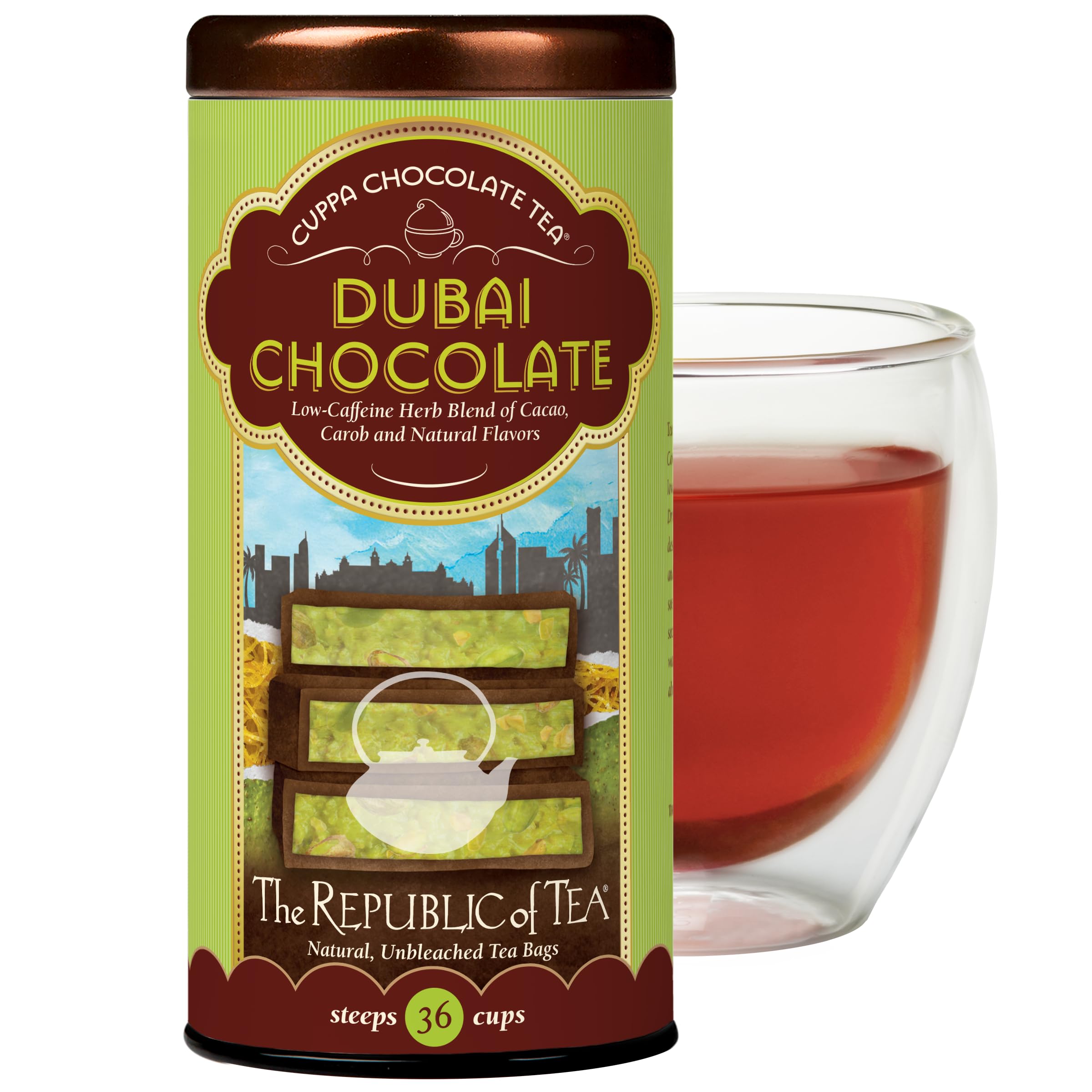 Amazon.com : The Republic of Tea Cuppa Chocolate Dubai Herbal Tea